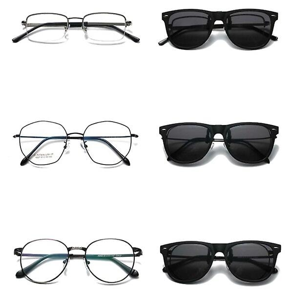 Clip-on Wayfarer solbriller blå - Fastgør til eksisterende briller! Sort