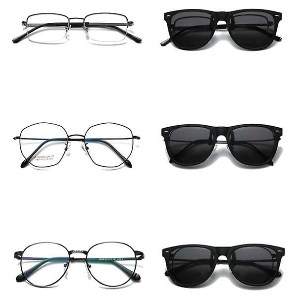Clip-on Wayfarer solglasögon blå - Fäst på befintliga glasögon! Svart