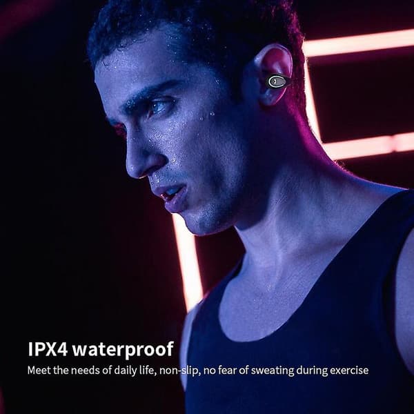 Led-åndedrætslampe Bluetooth-knogleledning trådløs øretelefon Bluetooth-headset Touch Single Ear Headset til telefon Tws støjreduktion A