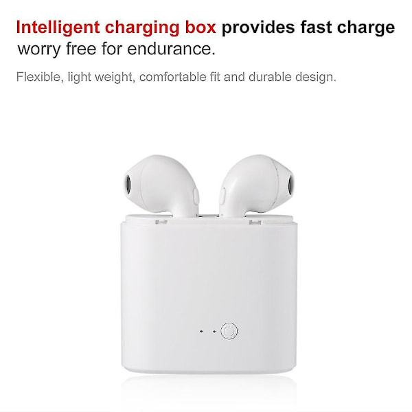 Tws trådlösa Bluetooth-hörlurar In-ear Stereo Earbud Headset för Iphone 7