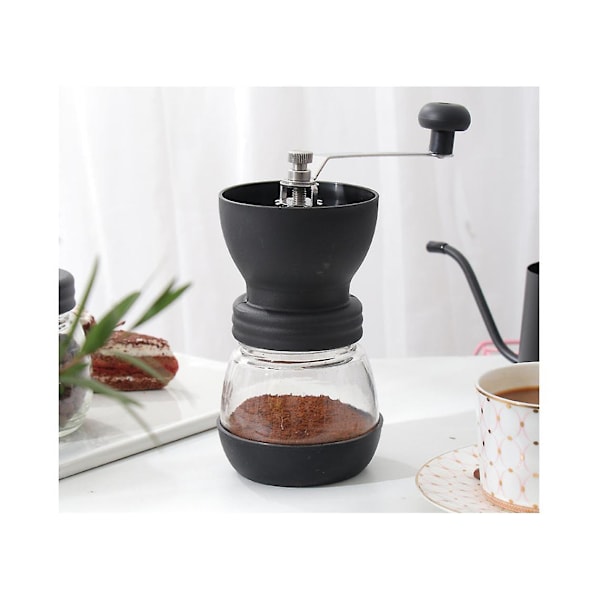 Håndsveiv kaffekvern, bærbar kaffekvern, håndkaffekvern, forseglet flaske