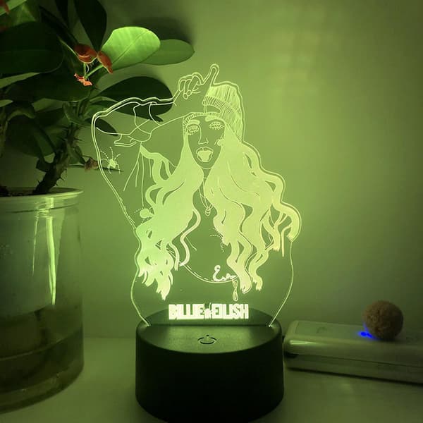 3D LED natlampe amerikansk popsanger 3D illusion