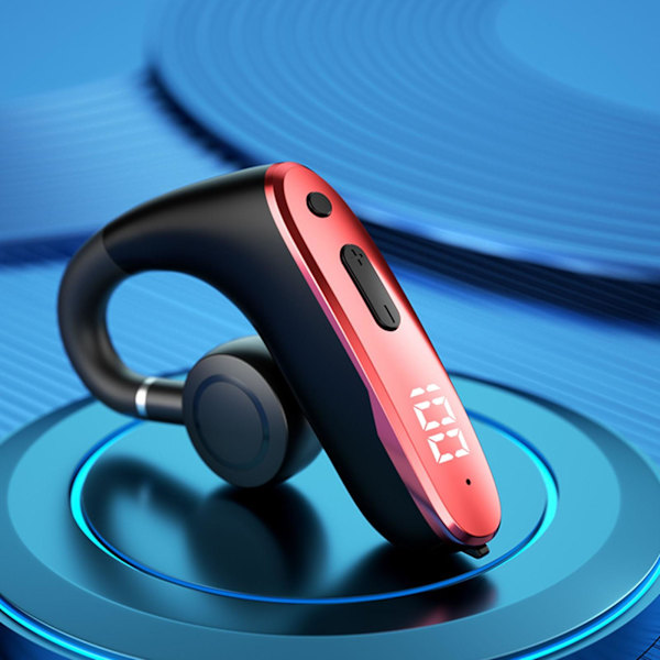 Enkelt trådløs Bluetooth-øretelefon Bluetooth 5.2 LED-display ledningsfri stereo-headset sportskørsel ørestykke øretelefoner med mikrofon L216