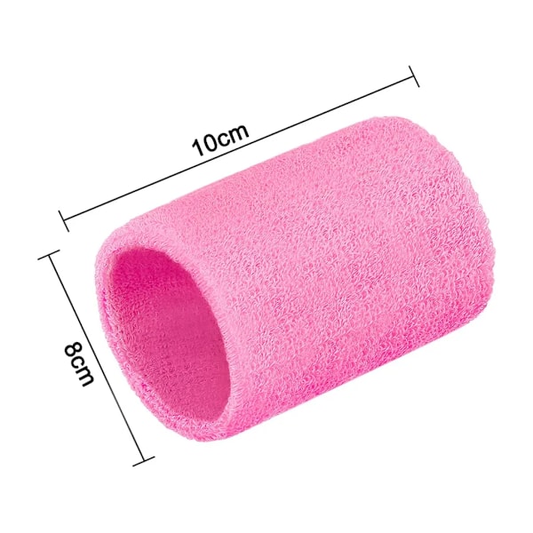 6 Stycken Svettband Handled Bomull Sportarmband Absorberande Svettband för Män, Kvinnor och Barn