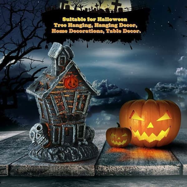 Mini Lysande LED Pumpa Halloween Dekoration Inomhus Kontor