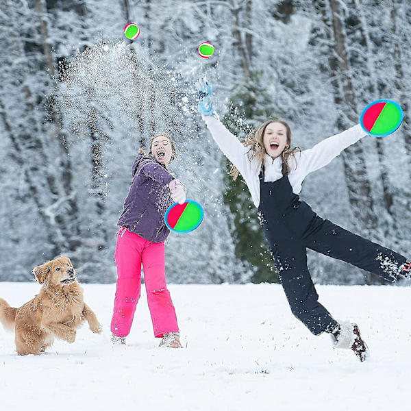 Heitä ja ota kiinni pallopeli ulkopeli lapsille takapihapelit rantapeli lapsille (päivitetty) (2 melaa 2 palloa)