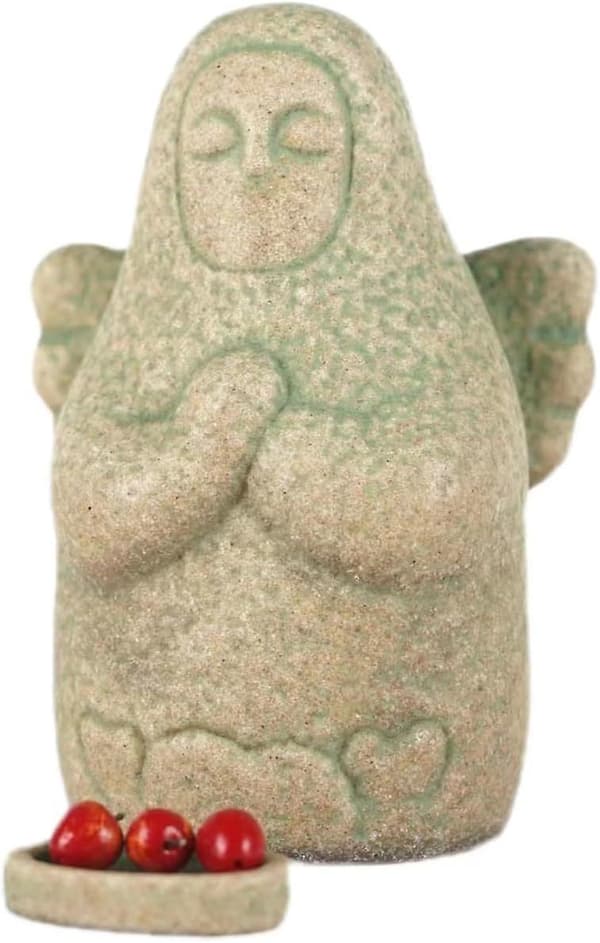 Helia Statue Bedende Engel Skrivebord Spillrom Datamaskin Skrivebordsdekorasjon