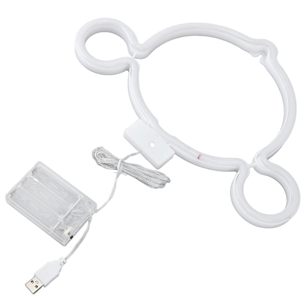 2024 LED Neonljusskyltar USB eller batteridriven PVC och ABS Neonvägglampa för sovrum barnrum bröllop