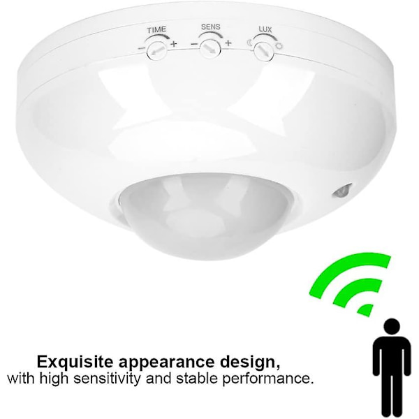 LED-taklampe med bevegelsessensor, LED-sensorlys bevegelsessensor 360 grader