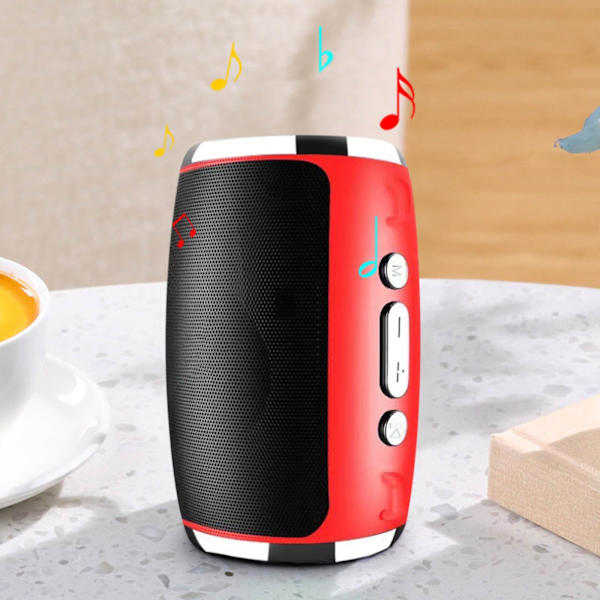 Rea utförsäljning Ny utsökt cylindrisk bärbar bas Bluetooth-högtalare Färgglada lampor Cool presentljud