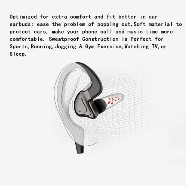 Tws 5.0 Bluetooth Stereo Sport Earphone Dual Microphone Wireless Bluetooth Helical Headset Headset