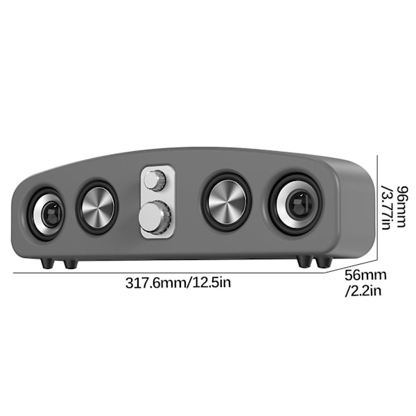 Datorhögtalare Bluetooth-högtalare Retro Bärbar Ljudkort Radio Hemdator Skrivbord Trådlös Ljud Subwoofer Rea (C)
