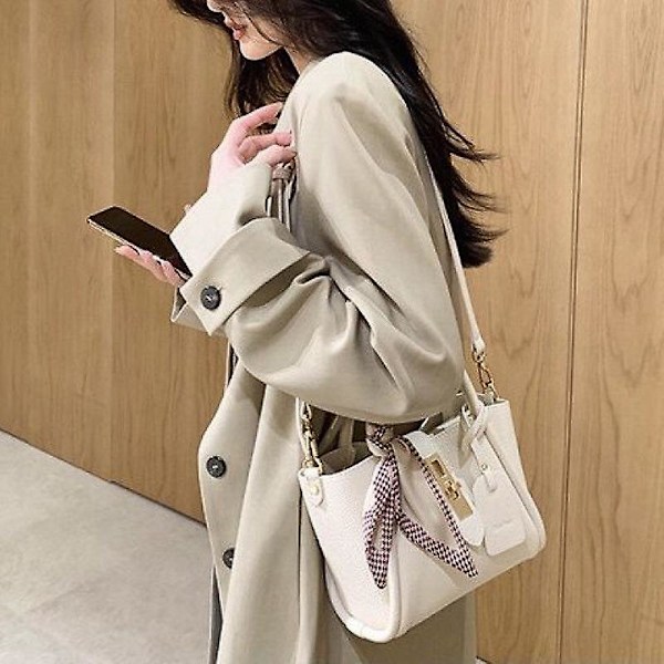 2022 Renfarvet blød læder crossbody taske til kvinder efterår ny casual firkantet håndtaske enkel mode kvindelig rejse casual tote