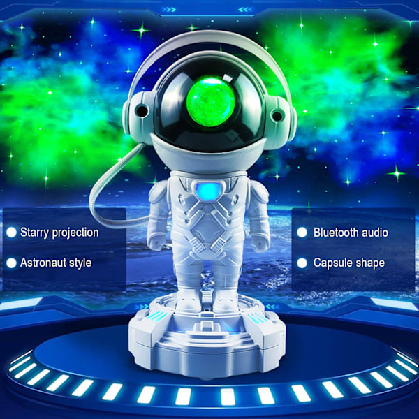 Bluetooth Astronaut Stjerne Soveværelse Farverig Projektion Rummand Ornamenter Nat