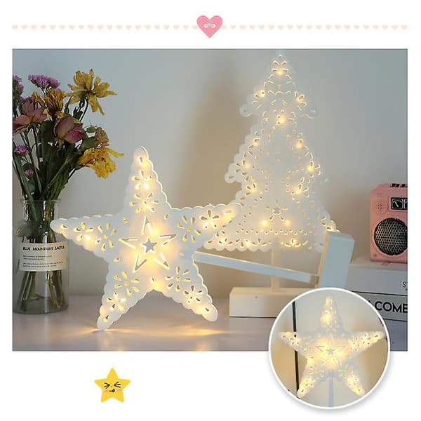 LED stjernelampe 29cm med lyspære