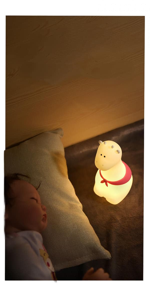 Festnattlys for silikonlampe barn USB oppladbar