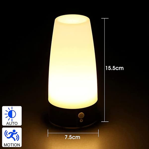 Dewanxin LED bevegelsessensor bordlampe nattlys LED bordlampe adopterer