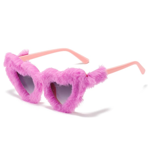 Funny Design Plush Sunglasses High Definitions Fashionable Cosplay Goggles for Outdoors（Purple）