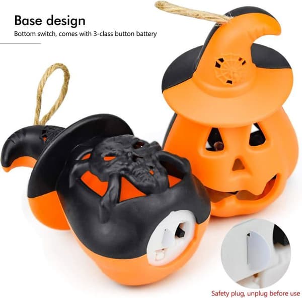 LED gresskarlys, Halloween gresskarlykt LED-lys innendørs utendørs dekorasjon til Halloween N hvit XXS