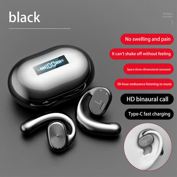 5.3 Over-Ear Tre True Digital Display Trådløst Bluetooth-hodesett