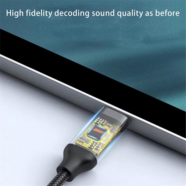 60W hurtigopladning Type-C splitter hovedtelefonadapter og dobbelt USB-C lydoplader til reversibel Type-C-grænseflade