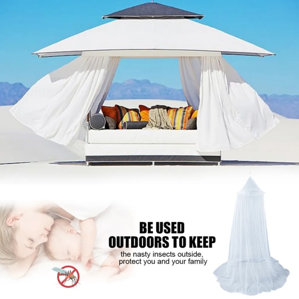 Universal sängöverkast Dome Myggnät Hängande för enkel till King Size Hängmatta Spjälsäng Myggnät
