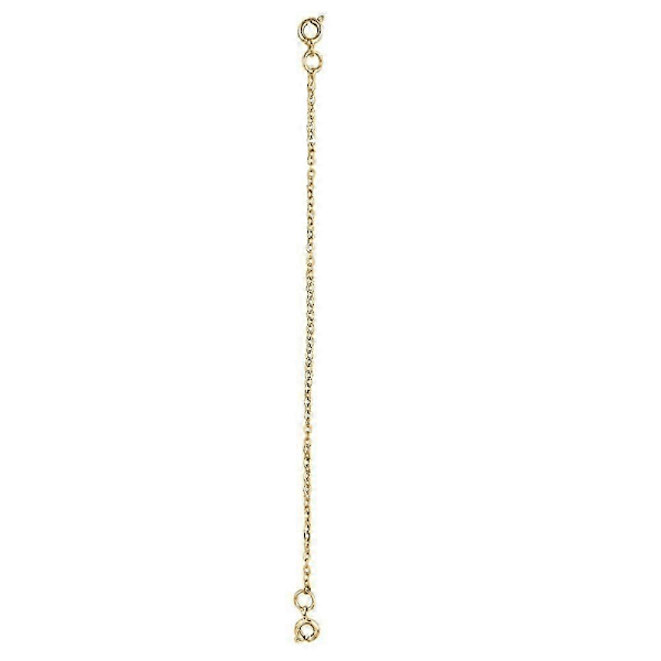 Guldfärgad Förlängningskedja Säkerhetskedja för Halsband Armband DIY Smyckestillbehör Hållbar Rostfri Stålkedja-Bra (Guld-6 tum)