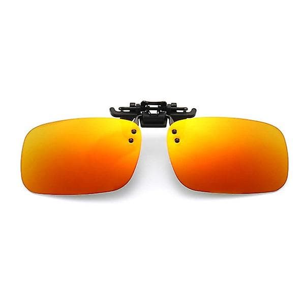 Clip-on solglasögon röda spegelglas 40x58mm röda
