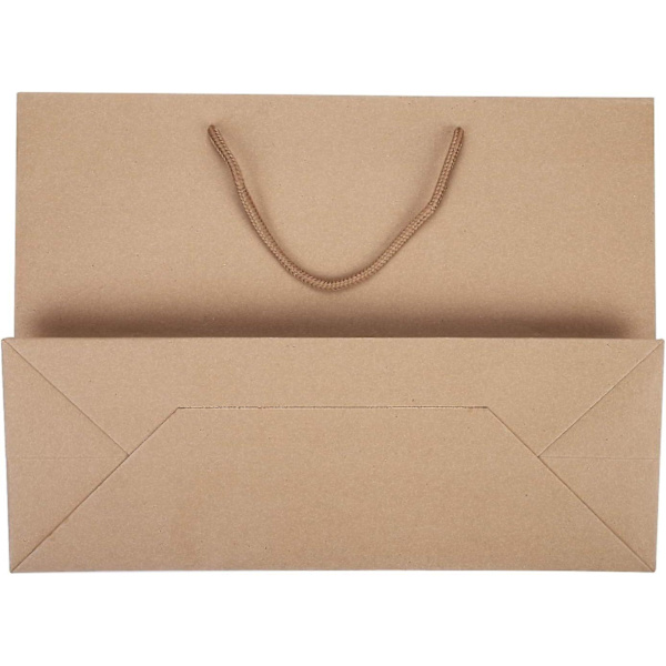 Dww-10 stk Kraftpapirposer Store Julegaveposer Håndveske med Håndtak Gaveposer Resirkulerbar Emballasje Godteriposer Crazy Bag