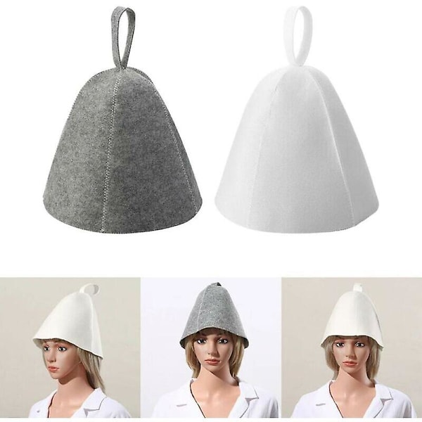 DWW-Sauna Hat Anti-Heat Thicken Wool Felt Shower Cap Hair Turban Quickly Towel Drying Towel Hats Sauna Bathroom