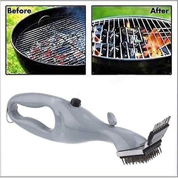 Damprenser Bbq Grillbørste, Stærk Grillbørste, Rengøringsbørste, Trådbørste, Nem at Rengøre, Velegnet til Alle Typer Grill, Ideelt Grilltilbehør