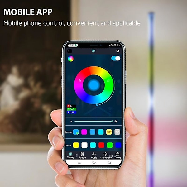 Rgb Smart Ambiance Gulvlampe 103cm Smart App Fjernbetjening Stue Soveværelse Hjørnelampe Natlampe