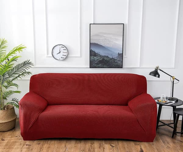 Stretch Sofa Overtræk Sofa Betræk, Universal Sofa Betræk til Armlæn Sofa (Sort, 1 Person)