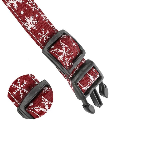 Snöflingedesign Julhalsband Justerbart Julhalsband med Säkerhetsspänne