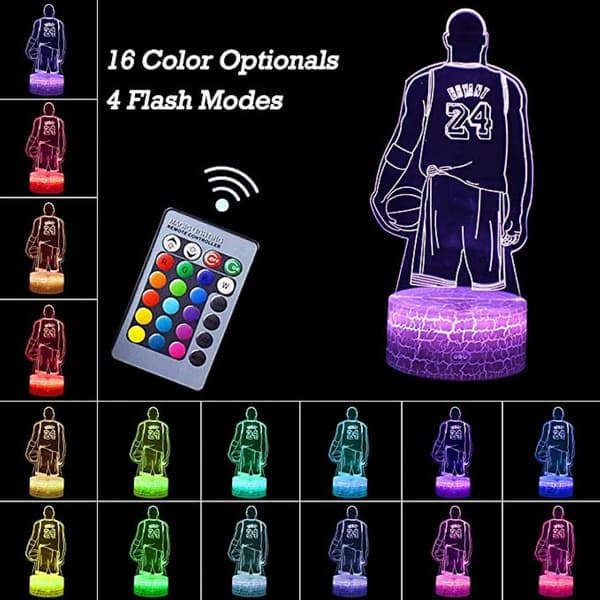 LED Basketballspiller Natlampe 3D Illusionslampe