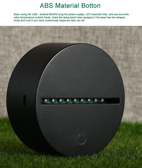 3D Illusion Lampe Anime Karakter 3D LED Natlys