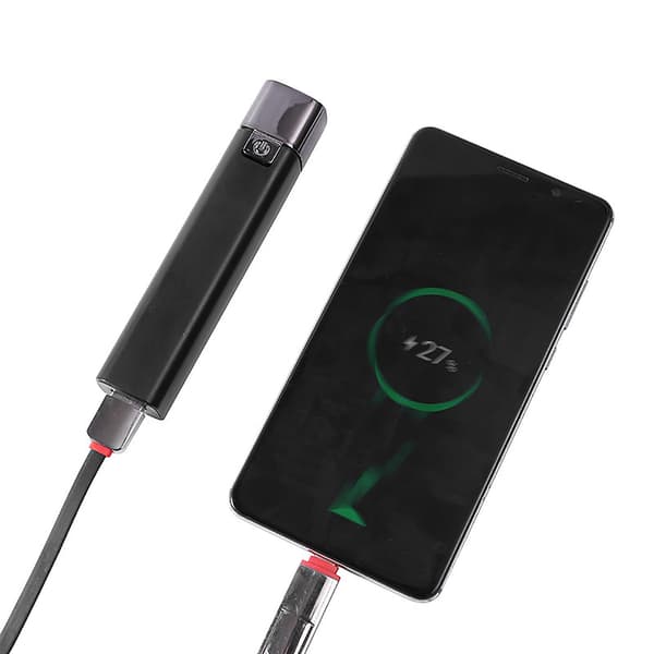 Tehokas taskulamppu, hakutaskulamppu, minitaskulamppu + USB-virtapankki（BK）
