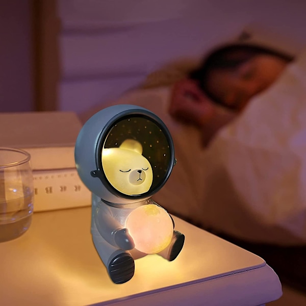 Liv Led Lys Natlampe Til Børneværelse Sød Kæledyrsform Astronaut Kawaii Fødselsdagsgave