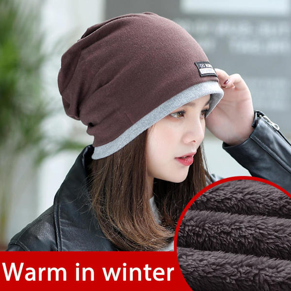 Slouchy Beanie Hat til mænd og kvinder - Elastisk og let bomuldshat (mørkegrå)