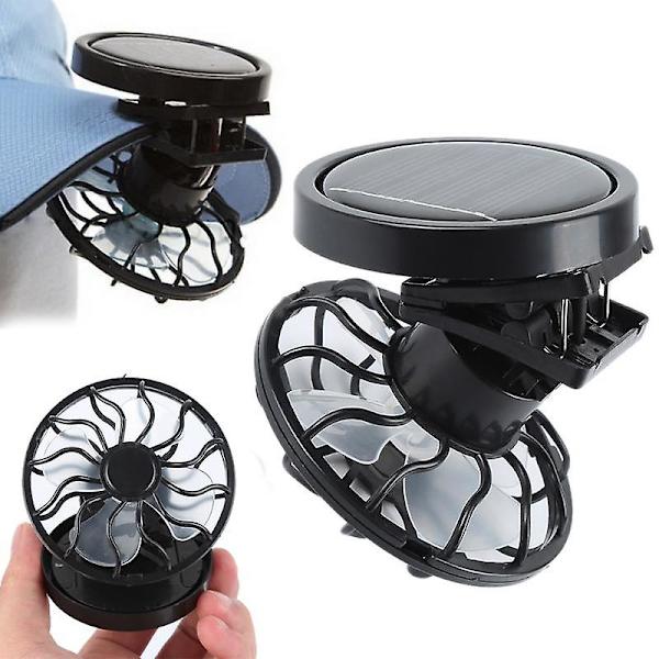 Mini-tuuletin, kannettava jäähdytystuuletin, leikattava ulkoilman aurinkoenergiakäyttöinen retkeilytuuletin, vuorikiipeily, erämaaselviytymislippis, leikattava viilennin