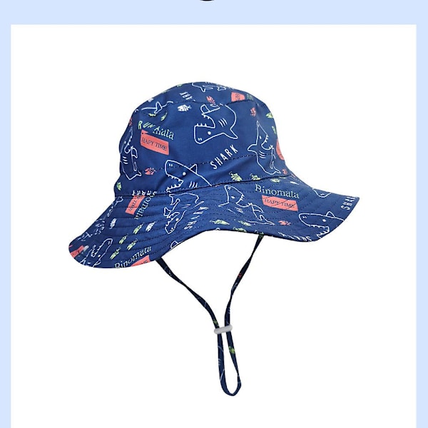 Dww-S-Shark Auringonhattu Säädettävä Leveälierinen Hattu Auringonsuoja UPF 50 Vauvalle Tytölle Pojalle Lapselle Taaperolle Unisex