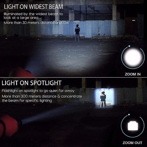 Taskulamppu Led-taskulamppu 5000LM G700 LED-taskulamppu X800 Zoom Super Bright Military Light Lamp（A）