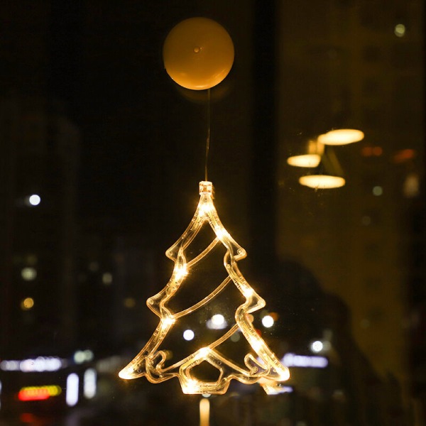 LED joulukoristeluvalot Joulupukki Lumiukko Ikkuna Tyhjiövalot Joulukuusi Joulukoristeet Valot 1 kpl