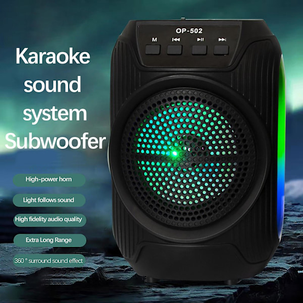 Trådlös Bluetooth-högtalare utomhus hem bärbar liten ljud subwoofer rensning