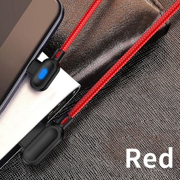 90 graders hurtigopladning USB-opladerkabel opladerkabel opladningskabel til iPhone datakabel type C-kabel mikro kabel lynkabel A