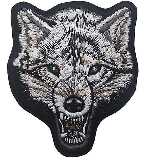 Tactical howling wolf head embroidered patch, embroidered with animals