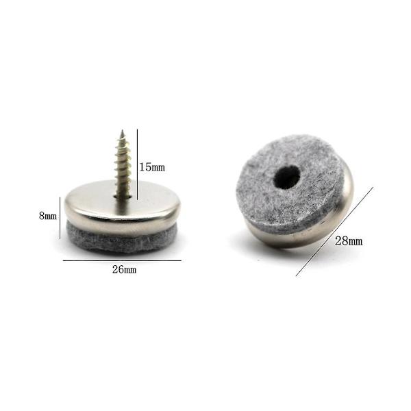 32 stk stolglidere, 28 mm diameter stolglidere. Møbelglidere med 5 mm tykke filtputer er en ideell stolbenbeskyttelse, med enkel installasjon av