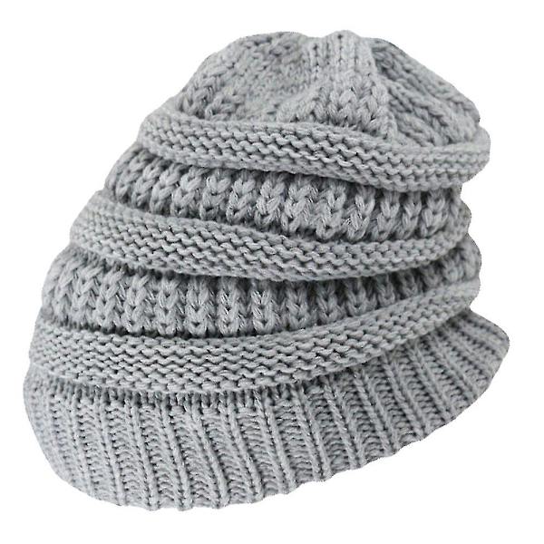 Utomhus höst och vinter randig pullover mössa par varm ull stickad mössa（Style3）
