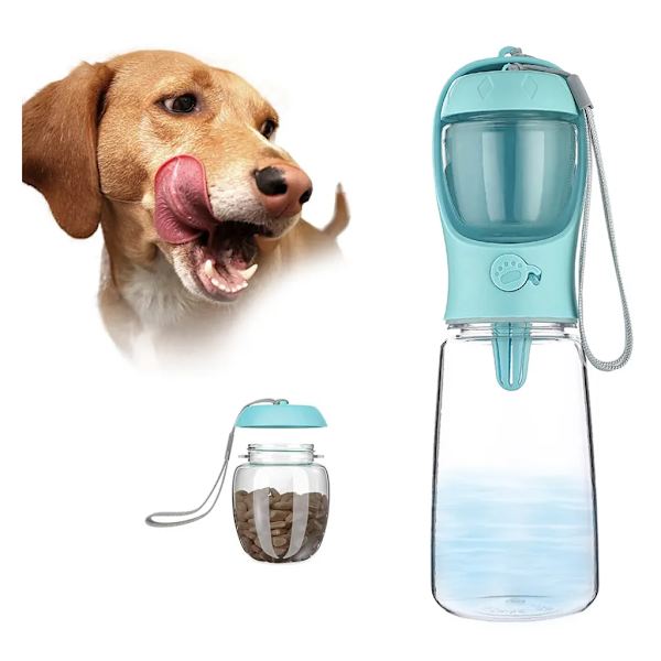 Hunde drikkekop, vandkop, madkop 2-i-1, nem at bære og nem at rengøre, 550 ml