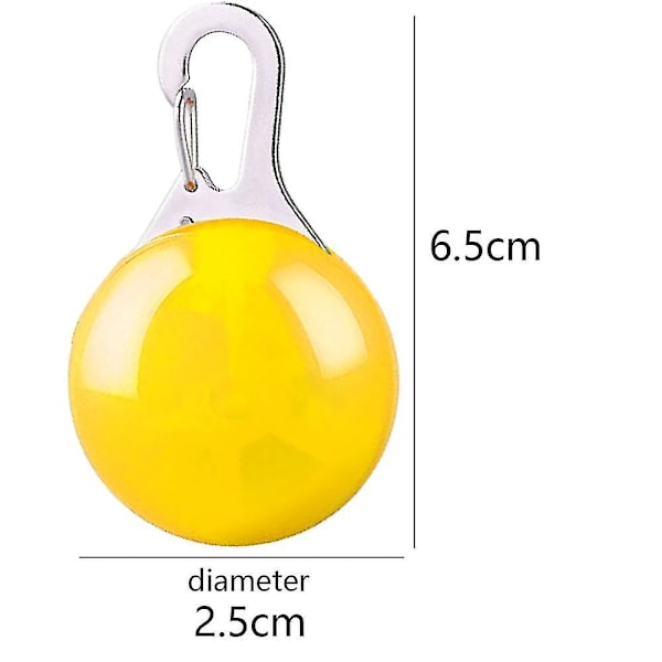 Koiravalot yökävelyyn, Clip On Usb ladattava koiranpantavalo（Keltainen）